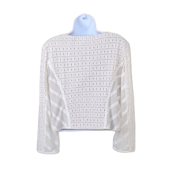 Chico’s Black Label Lace & Mesh Zip-Up Jacket Medium #729 - Picture 2 of 15